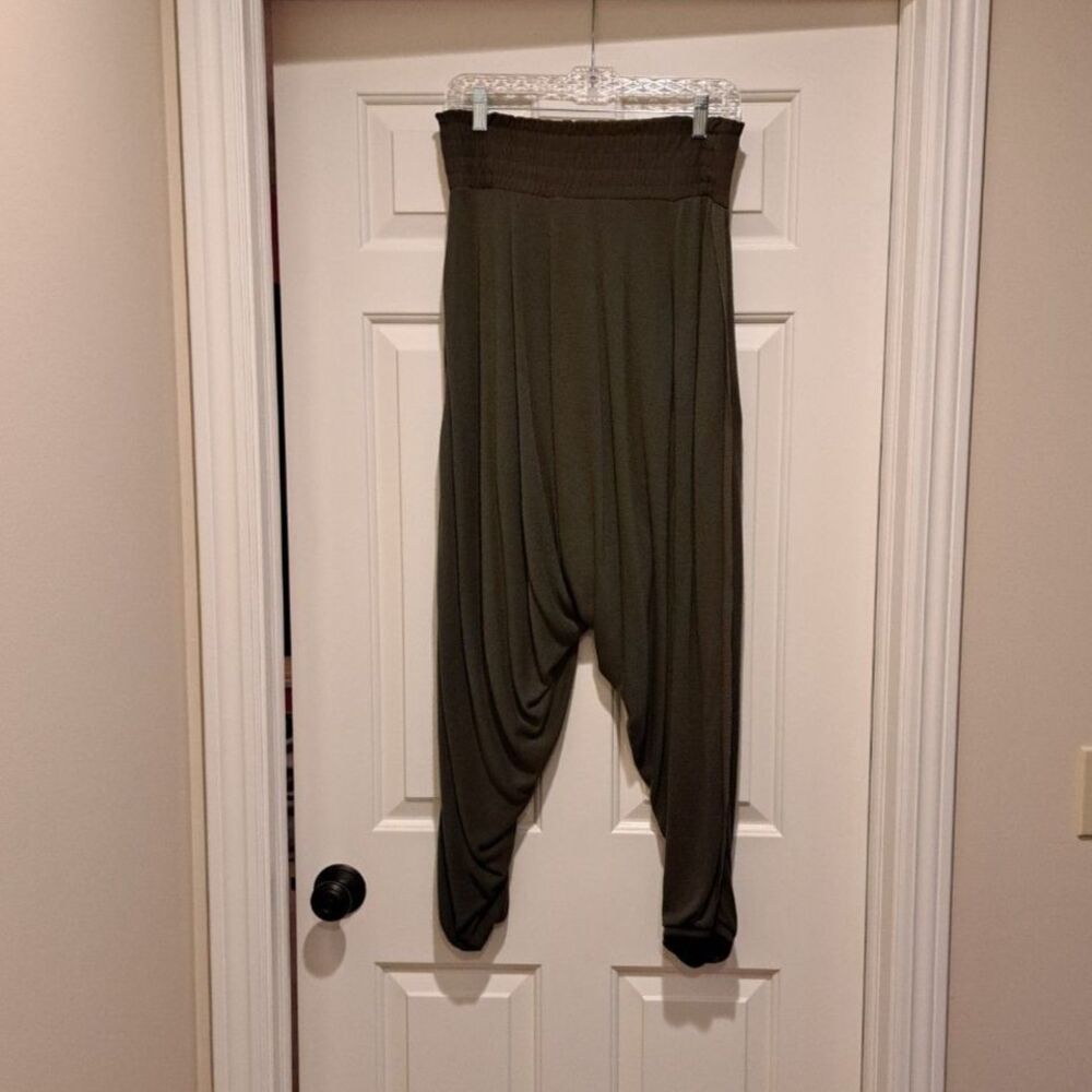 Free People FP Movement Windy Meadow Solid Harem Pants Green Size Medium